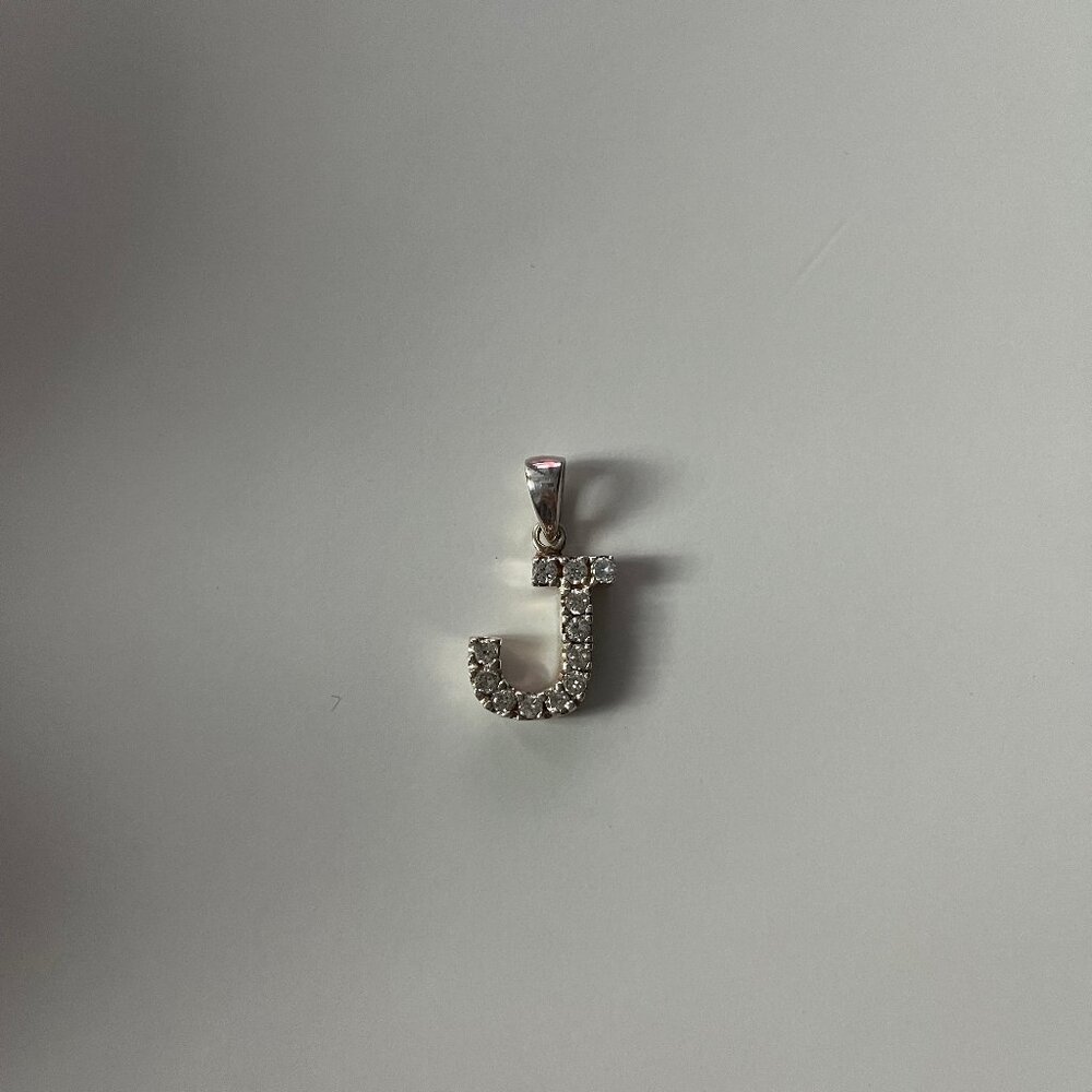 Rhinestone J Pendant